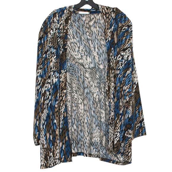 Ulla Popken Cardigan Slinky Boho Eclectic Casual Travel Office Career Artsy 5X - Picture 1 of 4